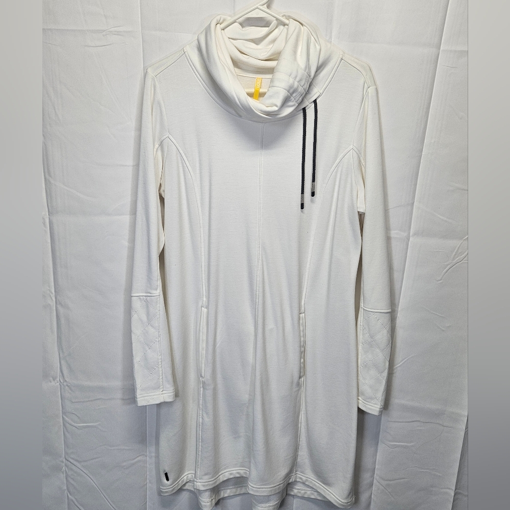 Lole Cream Cowl Neck Casual Knit Dress Sz XL, NWOT